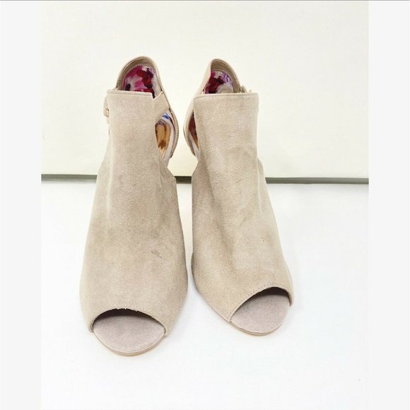 Ted Baker Sandrose Suede Peep Toe Heeled Booties - Picture 3 of 7